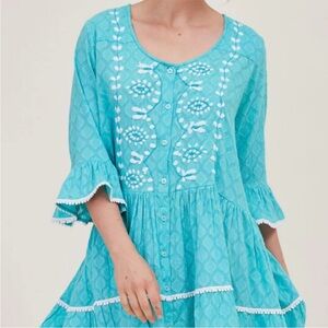 Modaposa Simonetta Dress Ceramic Blue Medium